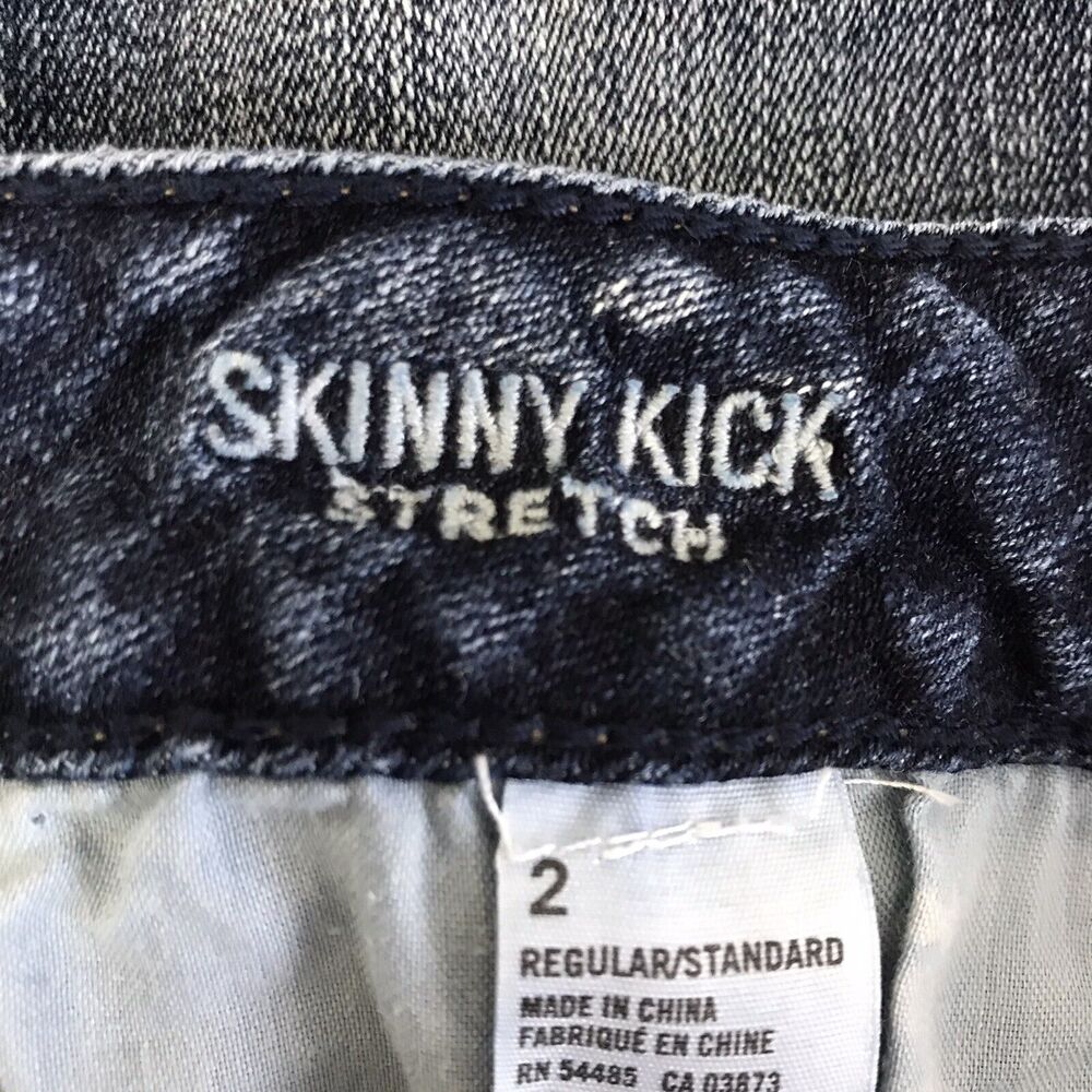 American Eagle Outfitters Jeans Womens 2 Skinny Kick Stretch Bootcut Denim Blue - Picture 9 of 11